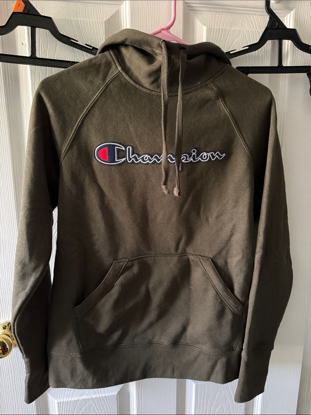 Champion Women’s Olive Green Logo Pullover Hoodie
